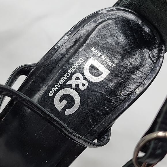 DOLCE & GABBANA BLACK STILETTO BEAUTIFUL PLATFORM PUMPS WOMENS SIZE 40 GUC - Picture 5 of 16